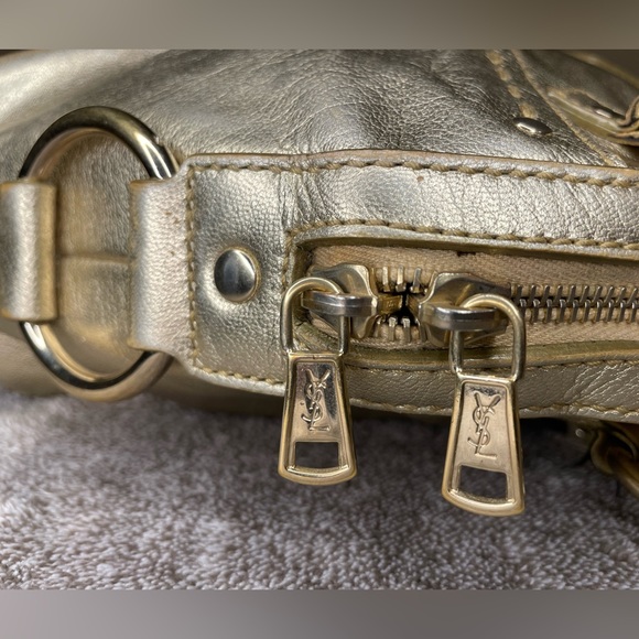 YSL Authentic Preowned Mini Muse Gold Tote Handbag - Picture 10 of 16